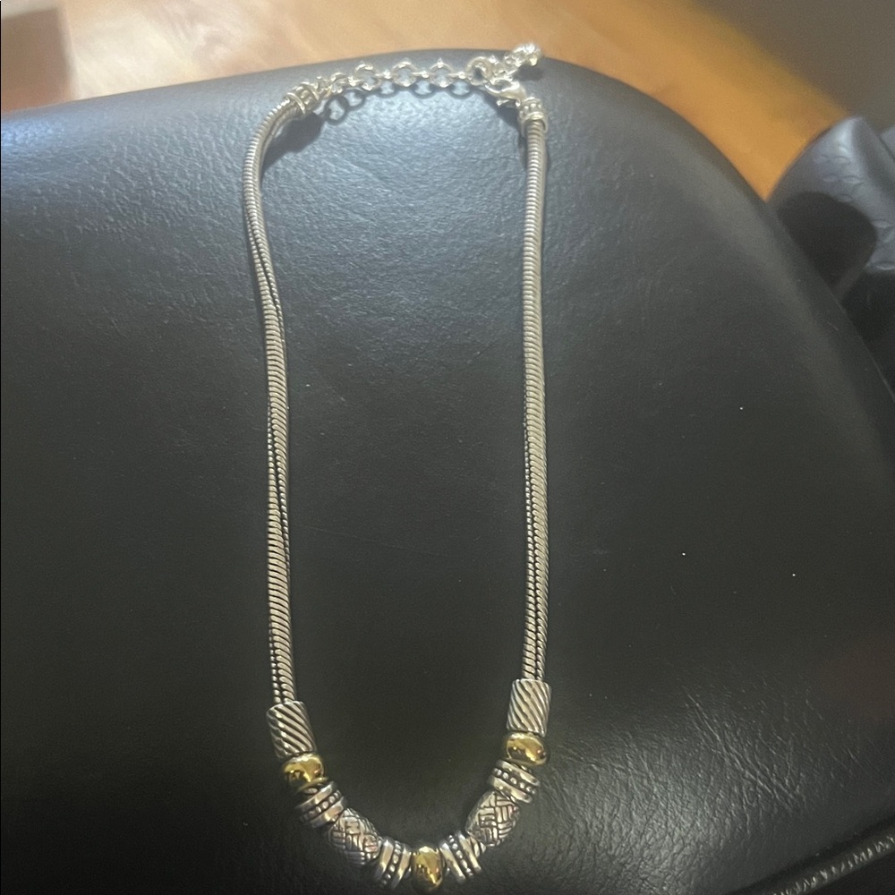 Elegant Silver and Gold Necklace